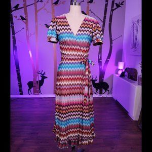 ASOS Pink and Brown V-Neck Sundress